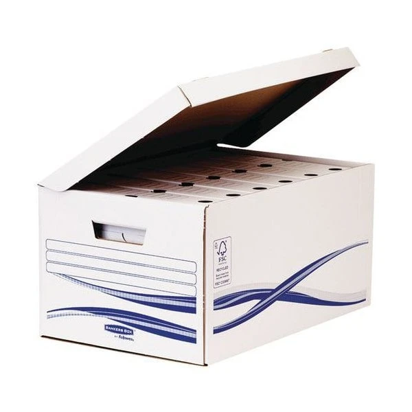 Fellowes 10 Boîtes D'Archivage Basic A4 / A4+ En Carton 100% Recyclé 1 Fellowes 10 Boîtes D'Archivage Basic A4 / A4+ En Carton 100% Recyclé