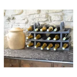 EDA 3 Supports Range Bouteilles Empilables 18 Bouteilles -Outils De Stockage 3 supports range bouteilles empilables 18 bouteilles 2