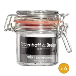 6 Bocaux élégants En Verre Avec Joint Hermétique