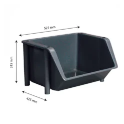Bac à Bec Alimentaire 18 Litres Gris 5 Bac à Bec Alimentaire 18 Litres Gris -Outils De Stockage bac a bec gris 2
