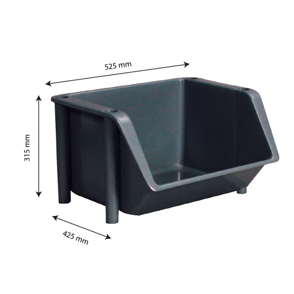 Bac à Bec Alimentaire 18 Litres Gris 3 Bac à Bec Alimentaire 18 Litres Gris – Image 3