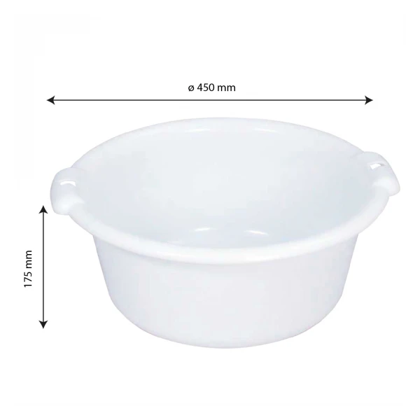 Bac à Diviseuse Rond 14 L - Blanc 2 Bac à Diviseuse Rond 14 L - Blanc – Image 2