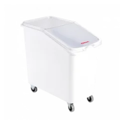 Bac à Ingrédients 100 L + Couvercle + 4 Roues - Chape Inox