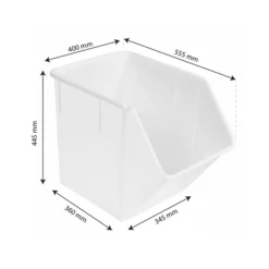 Bac à Ingrédients 40 L - Blanc -Outils De Stockage bac a ingredients 40 l blanc 2