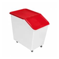 Bac à Ingrédients 80 L + 4 Roues - Blanc -Outils De Stockage bac a ingredients 80 l 4 roues blanc 2