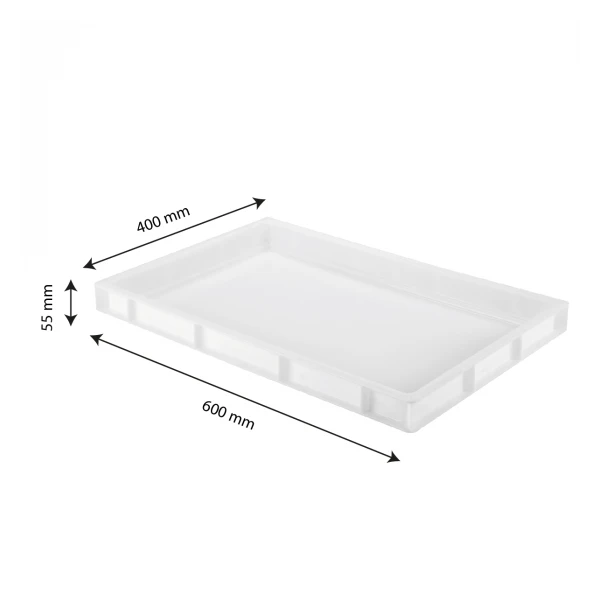 Bac à Pâtons 600 X 400 X 55 Mm 9 L - Blanc 2 Bac à Pâtons 600 X 400 X 55 Mm 9 L - Blanc – Image 2