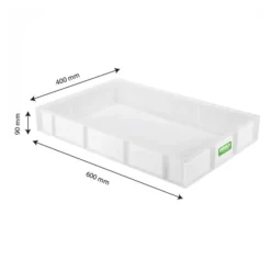 Bac à Pâtons Biosourcé 600 X 400 X 90 Mm 15 L - Blanc -Outils De Stockage bac a patons biosource 600 x 400 x 90 mm 15 l blanc 2