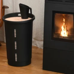 EDA Bac à Roulettes Pour Granulés De Bois Capacité 25 Kg -Outils De Stockage bac a roulettes pour granules de bois capacite 25 kg 2