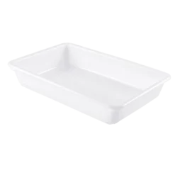 Bac Alimentaire Plat Blanc 10 Litres