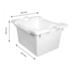 Bac Comporte Empilable Emboîtable 60 L - Blanc 5 Bac Comporte Empilable Emboîtable 60 L - Blanc -Outils De Stockage bac comporte empilable emboitable 60 l blanc 2