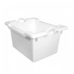 Bac Comporte Empilable Emboîtable 60 L - Blanc