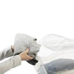 Bac De Rangement Transparent Avec Couvercle Incliné 58 Litres -Outils De Stockage bac de rangement couvercle incline 58 l transparent 2