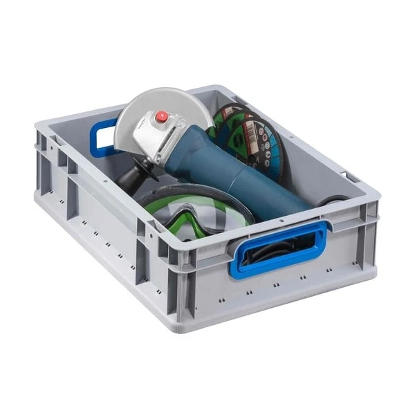 Caisse Gerbable Europe 412 EuroBox Gris BleuAllit 1 Caisse Gerbable Europe 412 EuroBox Gris BleuAllit