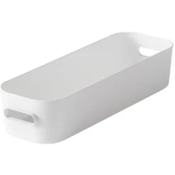Bac De Rangement Salle De Bain Blanc 1,32 Litres