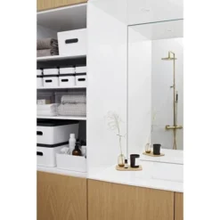 Grand Bac Blanc Pour Cuisine Salle De Bain L 15,4 L -Outils De Stockage bac de rangement salle de bain blanche 144 l compact l smarstore 4