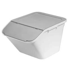 Bac De Rangement Ou Tri Avec Couvercle Incliné 37 Litres