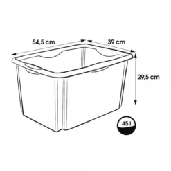 Keeeper Grand Bac En Plastique Recyclé 45 Litres 6 Keeeper Grand Bac En Plastique Recyclé 45 Litres -Outils De Stockage bac en plastique recycle 45 litres 2