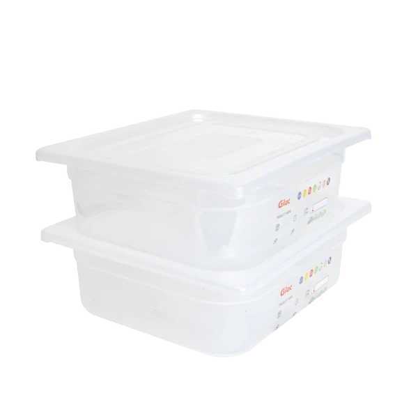 Bac Gastronorme GN1/2 HACCP + Couvercle - 100 Mm - 6 L - Lot De 2 1 Bac Gastronorme GN1/2 HACCP + Couvercle - 100 Mm - 6 L - Lot De 2