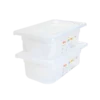 Bac Gastronorme GN1/3 HACCP + Couvercle - 100 Mm - 3,8 L - Lot De 2