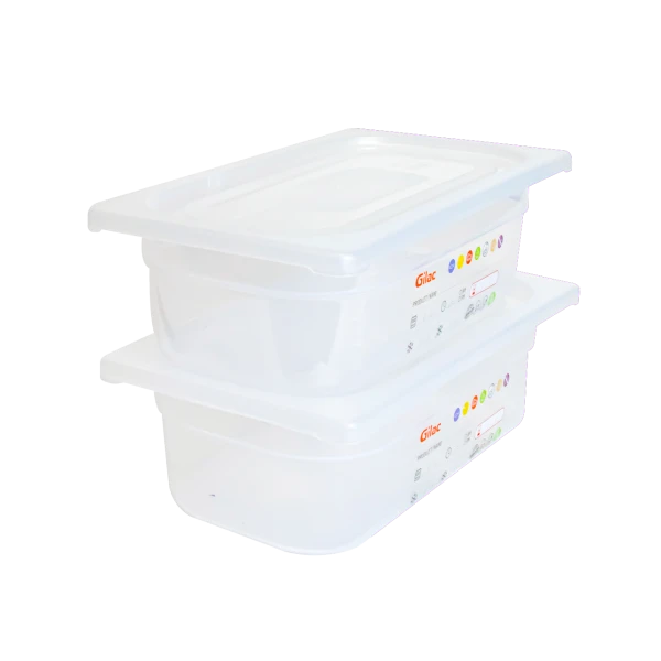 Bac Gastronorme GN1/3 HACCP + Couvercle - 100 Mm - 3,8 L - Lot De 2 1 Bac Gastronorme GN1/3 HACCP + Couvercle - 100 Mm - 3,8 L - Lot De 2