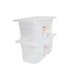 Bac Gastronorme GN1/3 HACCP + Couvercle - 150 Mm - 5,5 L - Lot De 2