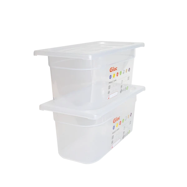 Bac Gastronorme GN1/3 HACCP + Couvercle - 150 Mm - 5,5 L - Lot De 2 1 Bac Gastronorme GN1/3 HACCP + Couvercle - 150 Mm - 5,5 L - Lot De 2