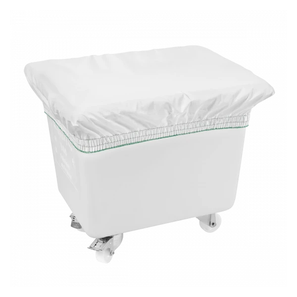 Bac Grand Volume 100 L - 2 Roues Fixes, 2 Pivotantes Avec Freins - Blanc 3 Bac Grand Volume 100 L - 2 Roues Fixes, 2 Pivotantes Avec Freins - Blanc – Image 3