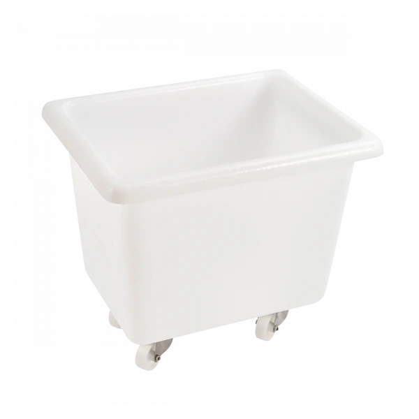 Bac Grand Volume 100 L - 4 Roues Pivotantes Dont 2 Avec Freins - Blanc 1 Bac Grand Volume 100 L - 4 Roues Pivotantes Dont 2 Avec Freins - Blanc