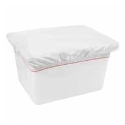 Bac Grand Volume 220 L - 2 Roues Fixes, 2 Pivotantes Avec Freins - Blanc -Outils De Stockage bac grand volume 220 l 2 roues fixes 2 pivotantes avec freins blanc 2