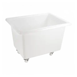 Bac Grand Volume 220 L - 4 Roues Pivotantes Dont 2 Avec Freins - Blanc