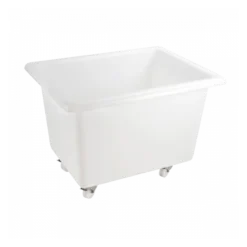 Bac Grand Volume 310 L - 4 Roues Pivotantes Dont 2 Avec Freins - Blanc