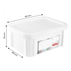 Bac HACCP 12 L Rectangulaire + Couvercle - Blanc -Outils De Stockage bac haccp 12 l rectangulaire couvercle blanc 2