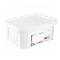 Bac HACCP 12 L Rectangulaire + Couvercle - Blanc