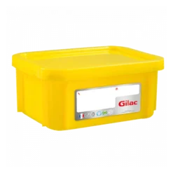 Bac HACCP 12 L Rectangulaire + Couvercle - Jaune