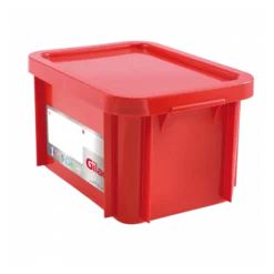 Bac HACCP 15 L Rectangulaire + Couvercle - Rouge