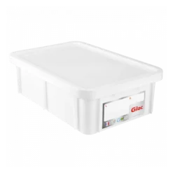 Bac HACCP 25 L Rectangulaire + Couvercle - Blanc