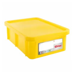 Bac HACCP 25 L Rectangulaire + Couvercle - Jaune