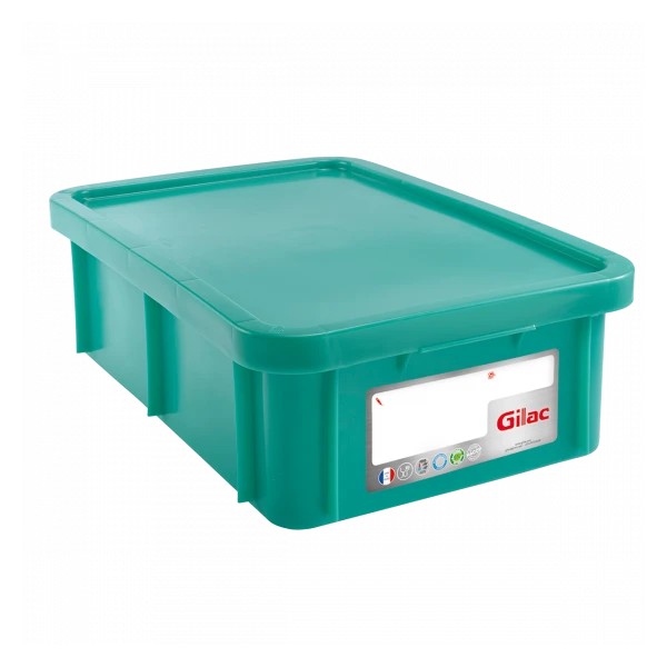 Bac HACCP 25 L Rectangulaire + Couvercle - Vert 1 Bac HACCP 25 L Rectangulaire + Couvercle - Vert