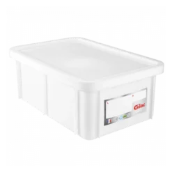 Bac HACCP 35 L Rectangulaire + Couvercle - Blanc