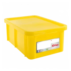 Bac HACCP 35 L Rectangulaire + Couvercle - Jaune