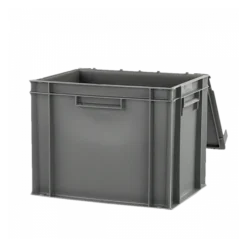 Bac Plein 400 X 300 X 330 Mm 30 L + Couvercle Solidaire - Gris