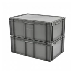Bac Plein 600 X 400 X 246 Mm 45 L + Couvercle Solidaire- Gris -Outils De Stockage bac plein 600 x 400 x 246 mm 45 l couvercle solidaire gris 2