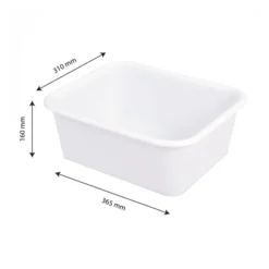 Bac Rectangulaire Renforcé Emboîtable 10 L - Blanc -Outils De Stockage bac rectangulaire renforce emboitable 10 l blanc 2