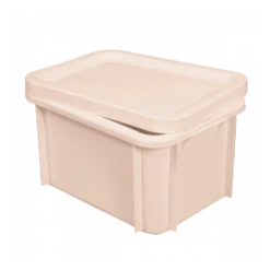 Bac Renforcé Avec Couvercle 400 X 300 15 L - Rose Poudré