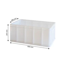Bac Renforcé Empilable 490 X 280 X 205 Mm - 20 L - Blanc -Outils De Stockage bac renforce empilable 490 x 280 x 205 mm 20 l blanc 2