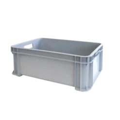 Bac Renforcé Empilable Avec Poignées 545 X 390 X 200 Mm - 30 L - Gris