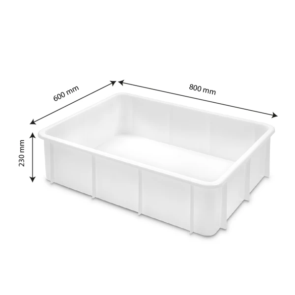 Bac Renforcé Grand Volume Empilable 80 L - Blanc 2 Bac Renforcé Grand Volume Empilable 80 L - Blanc – Image 2
