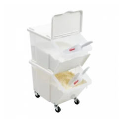 Bacs à Ingrédients 30 L + Couvercles + 4 Roues - Lot De 2 -Outils De Stockage bacs a ingredients 30 l couvercles 4 roues lot de 2 2