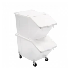 Bacs à Ingrédients 30 L + Couvercles + 4 Roues - Lot De 2