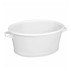 Baquet Ovale Fond Renforcé 60 L - Blanc
